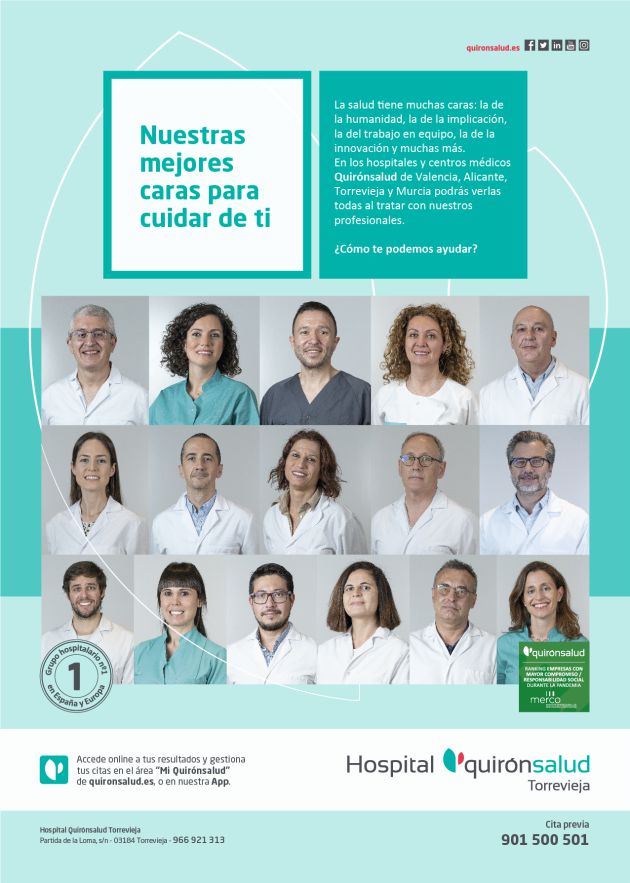 Cartel de la campaña "Nuestras mejores caras para cuidar de ti" Cartel de la campaña "Nuestras mejores caras para cuidar de ti"