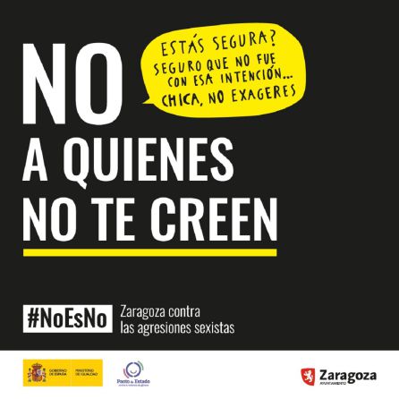 Campaña de Igualdad del Ayuntamiento de Zaragoza durante los Pilares covid 2021 Campaña de Igualdad del Ayuntamiento de Zaragoza durante los Pilares covid 2021