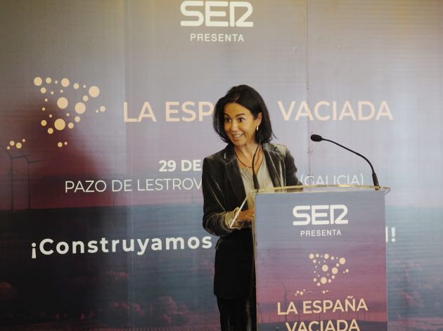 Isabel Pardo de Vera, durante su discurso Isabel Pardo de Vera, durante su discurso