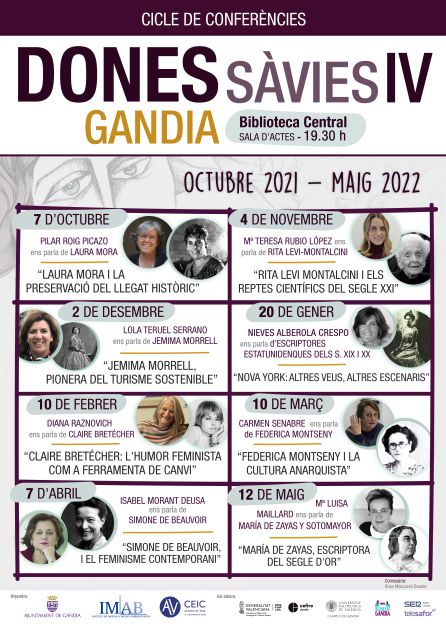 Cartel de la programación de charlas de IV Dones Sàvies Cartel de la programación de charlas de IV Dones Sàvies