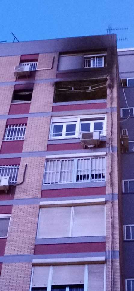 Vivienda tras el incendio Vivienda tras el incendio