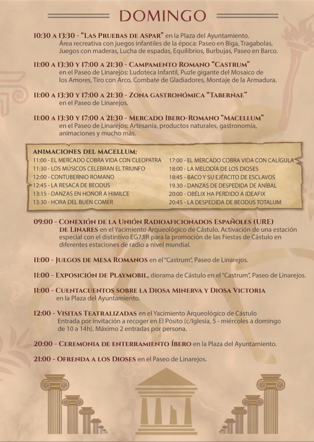 Programación Fiestas Íbero Romanas de Cástulo. Programación Fiestas Íbero Romanas de Cástulo.