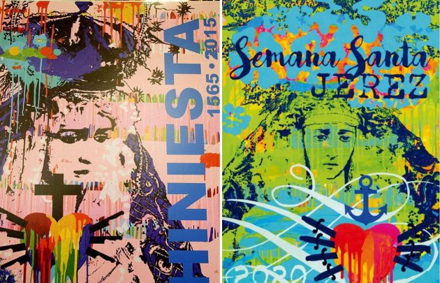 Carteles de Manolo Cuervo para el 450 aniversario de La Hiniesta y la Semana Santa de Jerez 2020 Carteles de Manolo Cuervo para el 450 aniversario de La Hiniesta y la Semana Santa de Jerez 2020
