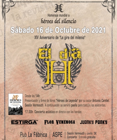 Cartel del homenaje a Héroes del Silencio en Aspe Cartel del homenaje a Héroes del Silencio en Aspe
