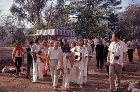 Imagen de los Beatles en la India Imagen de los Beatles en la India
