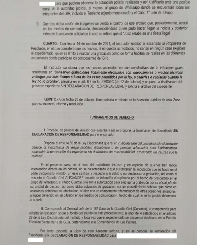 Extracto de la resolución que archiva la investigación. Extracto de la resolución que archiva la investigación.