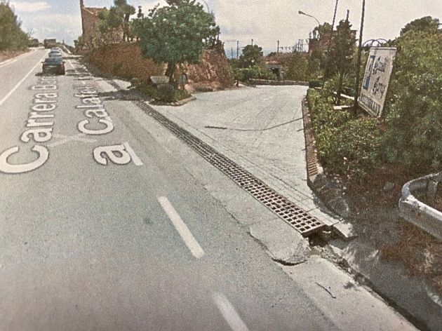 Punto exacto del accidente, de Google maps, en el informe pericial Punto exacto del accidente, de Google maps, en el informe pericial