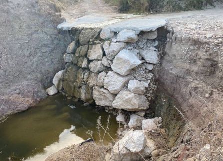 Estado en el que quedó uno de los caminos afectados por la tormenta del pasado mes de agosto Estado en el que quedó uno de los caminos afectados por la tormenta del pasado mes de agosto