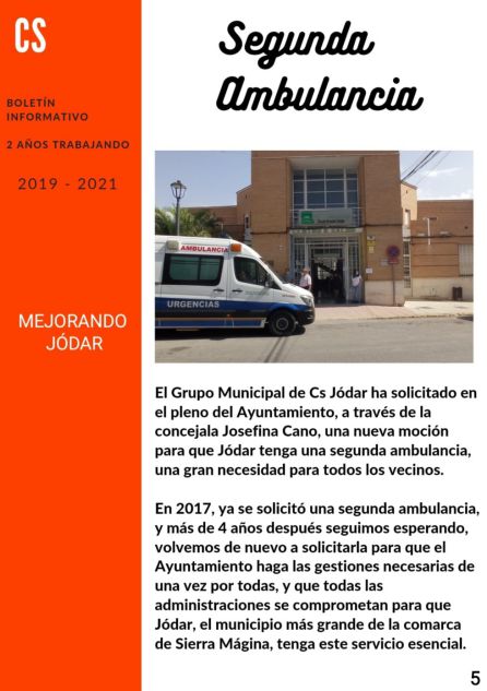 Refereancia a la solicitud de la Segunda Ambulancia para el Centro de Salud de Jódar Refereancia a la solicitud de la Segunda Ambulancia para el Centro de Salud de Jódar