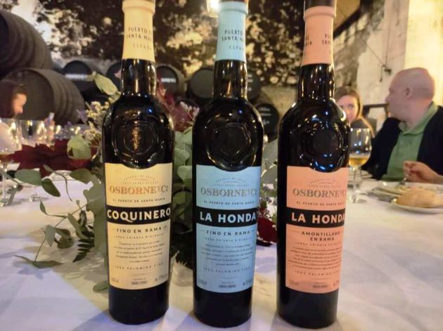 Los tres vinos en rama de Osborne: Coquinero Fino en rama, La Honda Fino en rama y La Honda Amontillado Los tres vinos en rama de Osborne: Coquinero Fino en rama, La Honda Fino en rama y La Honda Amontillado