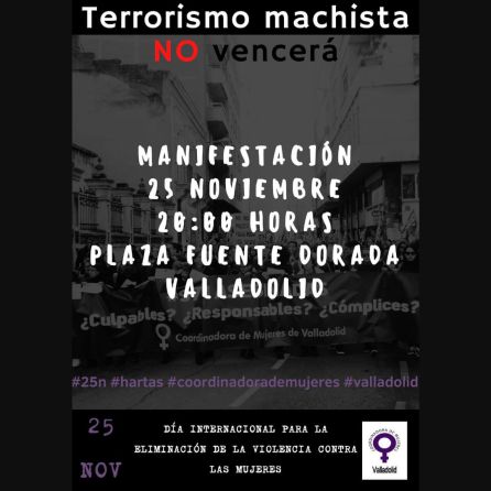 Cartel sobre la manifestación del 25N 2021 Cartel sobre la manifestación del 25N 2021