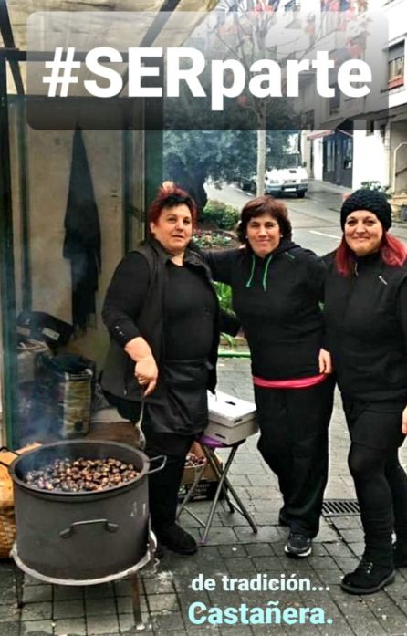 El asado y venta de de castañas es una tradición en la familia de Dori López El asado y venta de de castañas es una tradición en la familia de Dori López