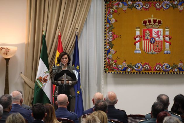 Carmen Calvo durante su intervención en el acto oficial Carmen Calvo durante su intervención en el acto oficial
