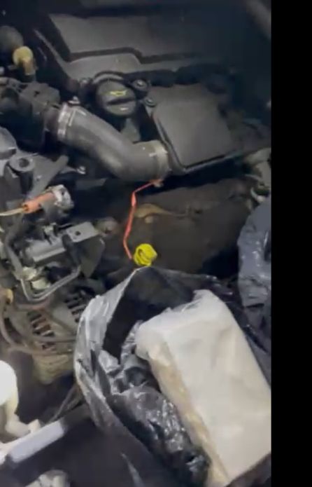 La cocaína incautada en el interior del vehículo La cocaína incautada en el interior del vehículo