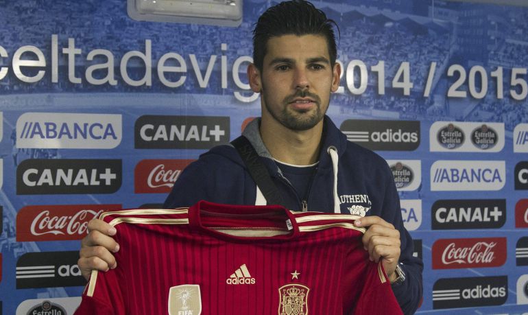 Manuel Agudo "Nolito", atacante del Celta de Vigo, durante la rueda de prensa ofrecida tras ser convocador para jugar con la selección española absoluta, para el partido oficial contra Bielorrusia y el amistoso ante Alemania. EFE/Salvador Sas Manuel Agudo "Nolito", atacante del Celta de Vigo, durante la rueda de prensa ofrecida tras ser convocador para jugar con la selección española absoluta, para el partido oficial contra Bielorrusia y el amistoso ante Alemania. EFE/Salvador Sas
