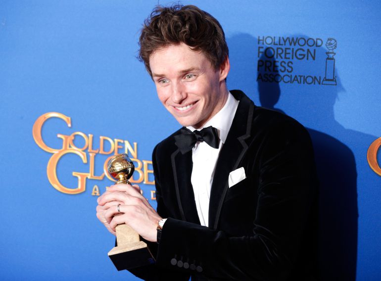 BEVERLY HILLS, CA - JANUARY 11: Actor Eddie Redmayne poses in the press room during the 72nd Annual Golden Globe Awards at The Beverly Hilton Hotel on January 11, 2015 in Beverly Hills, California. (Photo by Jeff Vespa/WireImage) BEVERLY HILLS, CA - JANUARY 11: Actor Eddie Redmayne poses in the press room during the 72nd Annual Golden Globe Awards at The Beverly Hilton Hotel on January 11, 2015 in Beverly Hills, California. (Photo by Jeff Vespa/WireImage)