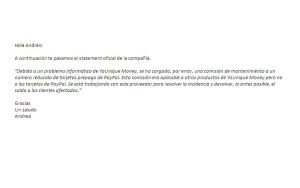 Statement oficial de PayPal sobre el cobro indebido en sus tarjetas Statement oficial de PayPal sobre el cobro indebido en sus tarjetas