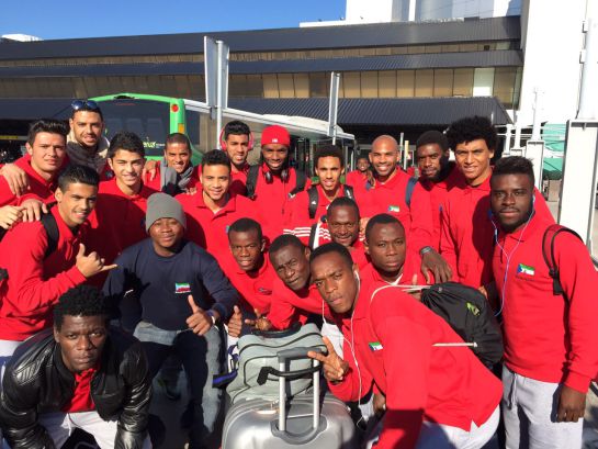 Iván Zarandona y el equipo de Guinea Ecuatorial Iván Zarandona y el equipo de Guinea Ecuatorial