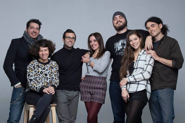 El elenco de 'Dark Stage'. De izquierda a derecha: Ignasi Vidal, Rosana Lorente, Zenón Recalde, Esther Santos, Gonzalo Martín, Patricia Peñalver y Alberto Viciana. El elenco de 'Dark Stage'. De izquierda a derecha: Ignasi Vidal, Rosana Lorente, Zenón Recalde, Esther Santos, Gonzalo Martín, Patricia Peñalver y Alberto Viciana.