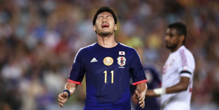 SYD19 SÍDNEY (AUSTRALIA) 23/01/2015.- El futbolista de la selección japonesa Yohei Toyoda reacciona durante el partido de cuartos de final de la Copa Asia de Naciones entre Japón y Emiratos Árabes Unidos en el Stadium Australia de Sídney (Australia), hoy, viernes 23 de enero de 2015. EFE/Paul Miller PROHIBIDO SU USO EN AUSTRALIA Y NUEVA ZELANDA SYD19 SÍDNEY (AUSTRALIA) 23/01/2015.- El futbolista de la selección japonesa Yohei Toyoda reacciona durante el partido de cuartos de final de la Copa Asia de Naciones entre Japón y Emiratos Árabes Unidos en el Stadium Australia de Sídney (Australia), hoy, viernes 23 de enero de 2015. EFE/Paul Miller PROHIBIDO SU USO EN AUSTRALIA Y NUEVA ZELANDA