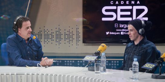 El galés, durante la entrevista con José Ramón de la Morena. El galés, durante la entrevista con José Ramón de la Morena.