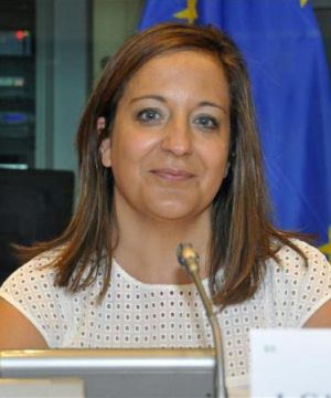 Iratxe García durante una intervención en el Europarlamento Iratxe García durante una intervención en el Europarlamento