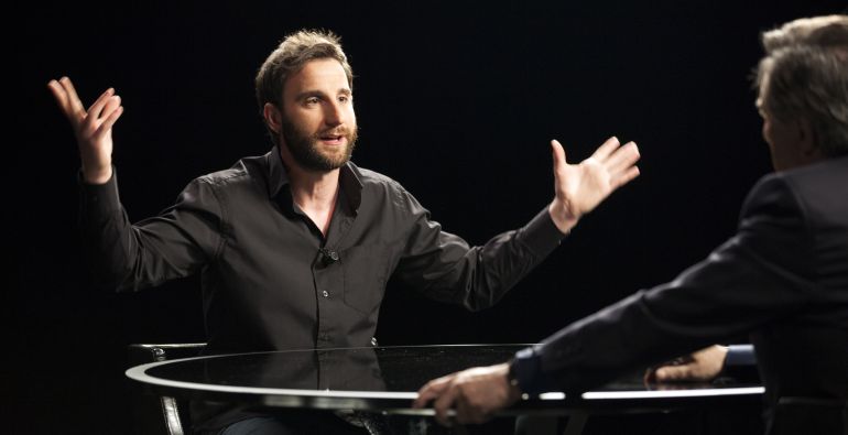 Iñaki Gabilondo con Dani Rovira, actor Iñaki Gabilondo con Dani Rovira, actor