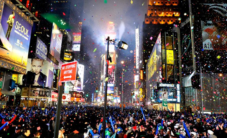 Fiesta de Fin de Año en Times Square, Nueva York Fiesta de Fin de Año en Times Square, Nueva York