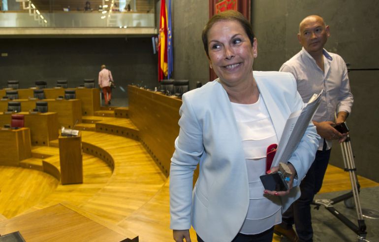Uxue Barkos, tras ser elegida presidenta del Gobierno de Navarra Uxue Barkos, tras ser elegida presidenta del Gobierno de Navarra