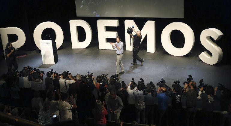 Pablo Iglesias durante un acto de Podemos Pablo Iglesias durante un acto de Podemos