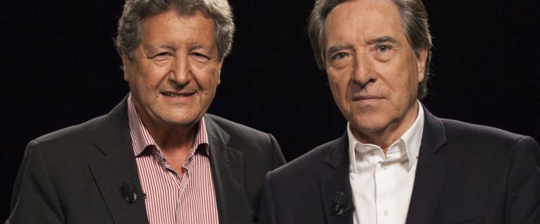 Sami Naïr junto a Iñaki Gabilondo tras su entrevista Sami Naïr junto a Iñaki Gabilondo tras su entrevista