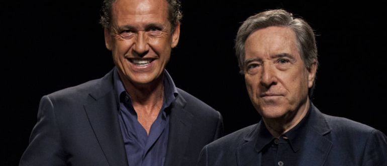 Jorge Valdano junto a Iñaki Gabilondo tras su entrevista Jorge Valdano junto a Iñaki Gabilondo tras su entrevista