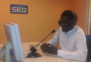 Ismael Diadié en los estudios de la Cadena SER en Almería Ismael Diadié en los estudios de la Cadena SER en Almería