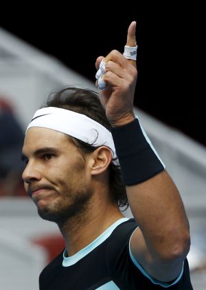 Rafa Nadal of Spain reacts after beating Fabio Fognini of Italy during their men's singles semifinal match at the China Open tennis tournament in Beijing, China, October 10, 2015. REUTERS/Kim Kyung-Hoon Rafa Nadal of Spain reacts after beating Fabio Fognini of Italy during their men's singles semifinal match at the China Open tennis tournament in Beijing, China, October 10, 2015. REUTERS/Kim Kyung-Hoon