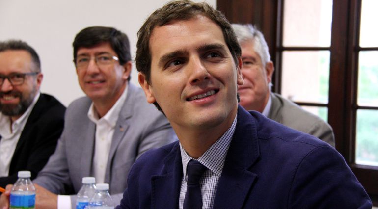Albert Rivera durante un acto de la campaña catalana Albert Rivera durante un acto de la campaña catalana