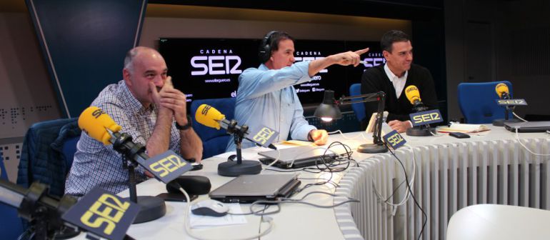José Ramón de la Morena, junto a Pablo Laso y Pedro Sánchez José Ramón de la Morena, junto a Pablo Laso y Pedro Sánchez