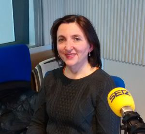 Pilar Montero en los estudios de Radio Madrid Pilar Montero en los estudios de Radio Madrid