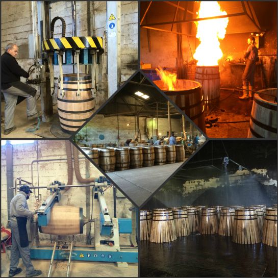 Distintos procesos en la fabricación de un tonel en la Bodega Pérez Lobato en Jerez. Distintos procesos en la fabricación de un tonel en la Bodega Pérez Lobato en Jerez.