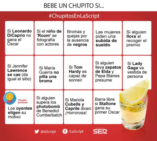 OSCAR #CHUPITOSENLASCRIPT: Haters con chupitos en 'La Script' OSCAR #CHUPITOSENLASCRIPT: Haters con chupitos en 'La Script'