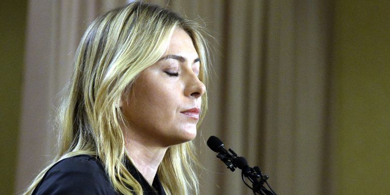 Sharapova, en el momento en el que confirma el positivo Sharapova, en el momento en el que confirma el positivo