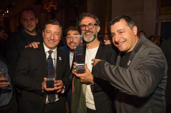 Los hermanos Roca y Massimo Bottura, en Nueva York. Los hermanos Roca y Massimo Bottura, en Nueva York.