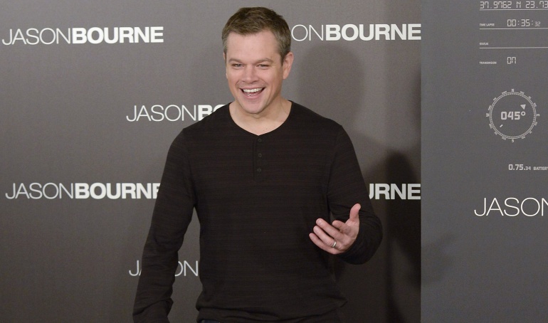 Actor Matt Damon attends a photocall for "Jason Bourne" at the Villamagna Hotel on July 13, 2016 in Madrid, Spain. Actor Matt Damon attends a photocall for "Jason Bourne" at the Villamagna Hotel on July 13, 2016 in Madrid, Spain.
