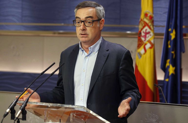 El vicesecretario general de Ciudadanos, José Manuel Villegas, durante la rueda de prensa celebrada esta tarde en el Congreso El vicesecretario general de Ciudadanos, José Manuel Villegas, durante la rueda de prensa celebrada esta tarde en el Congreso