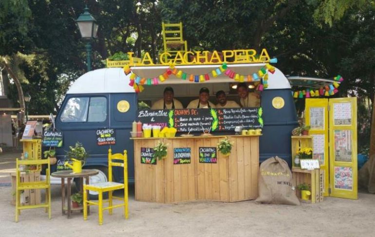 La gastroneta "La Cachapera" en Barcelona La gastroneta "La Cachapera" en Barcelona