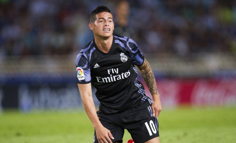 James Rodríguez en Anoeta en la primera jornada de Liga James Rodríguez en Anoeta en la primera jornada de Liga