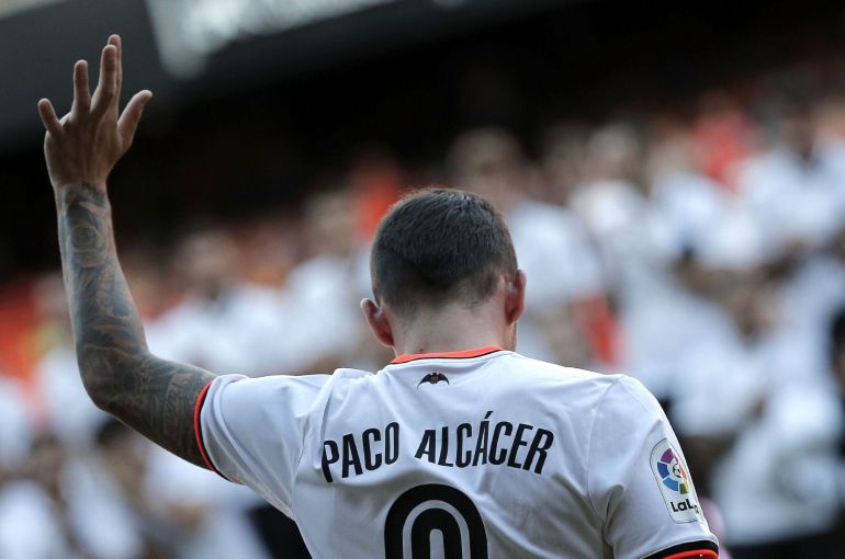 El delantero del Valencia CF Paco Alcácer El delantero del Valencia CF Paco Alcácer