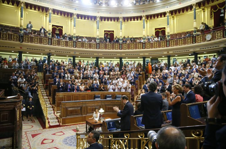 Un momento de la tercera sesión del debate de investidura en el Congreso de los Diputados. Un momento de la tercera sesión del debate de investidura en el Congreso de los Diputados.