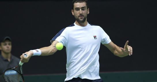 Cilic golpea una derecha Cilic golpea una derecha