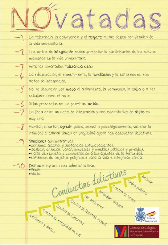 Cartel informativo de la campaña #NOvatadas Cartel informativo de la campaña #NOvatadas