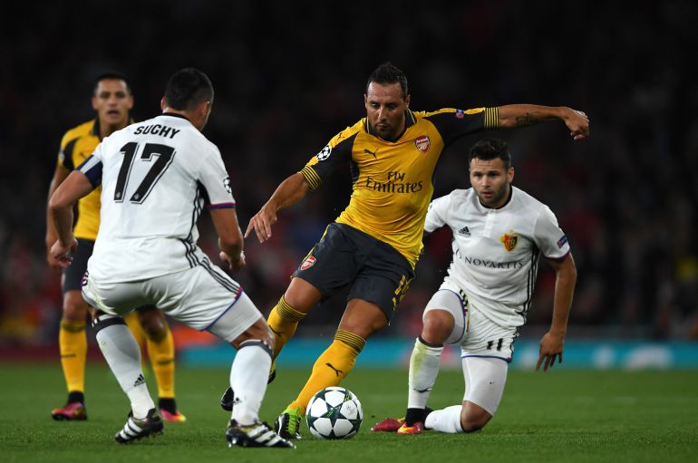 Cazorla, con el balón en un partido de Champions Cazorla, con el balón en un partido de Champions